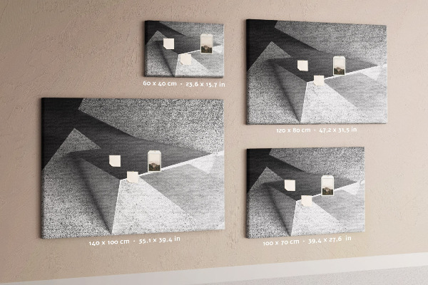 Bilder mit Korkrückwand geometrische Formen im minimalistischen Stil