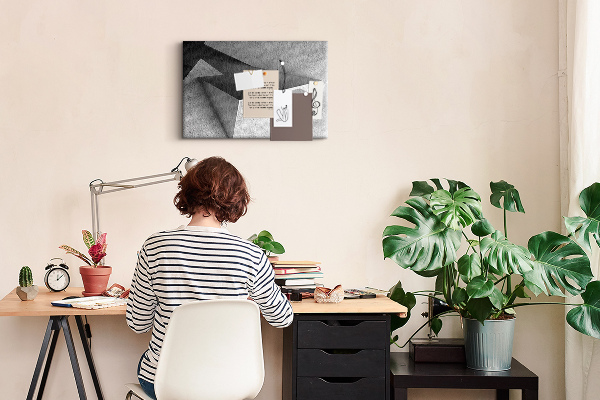 Bilder mit Korkrückwand geometrische Formen im minimalistischen Stil
