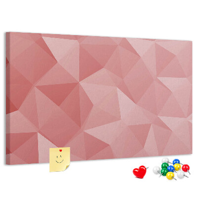 Bilder mit Korkrückwand mit geometrischen Mustern in Rosa- und Beigetönen