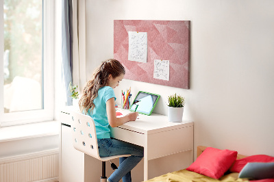 Bilder mit Korkrückwand mit geometrischen Mustern in Rosa- und Beigetönen