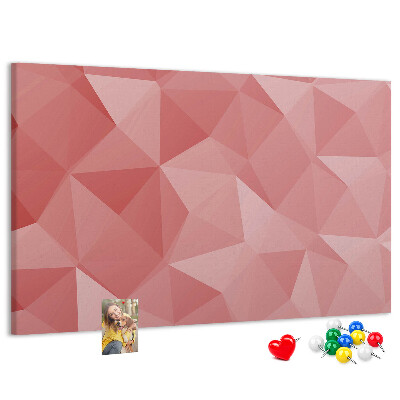 Bilder mit Korkrückwand mit geometrischen Mustern in Rosa- und Beigetönen