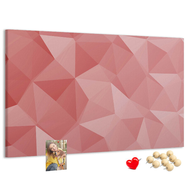 Bilder mit Korkrückwand mit geometrischen Mustern in Rosa- und Beigetönen