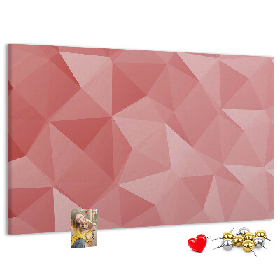 Bilder mit Korkrückwand mit geometrischen Mustern in Rosa- und Beigetönen