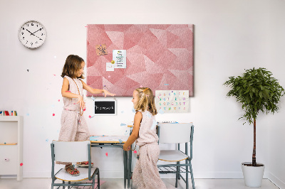 Bilder mit Korkrückwand mit geometrischen Mustern in Rosa- und Beigetönen