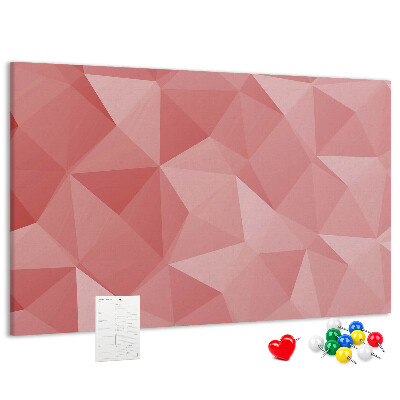 Bilder mit Korkrückwand mit geometrischen Mustern in Rosa- und Beigetönen