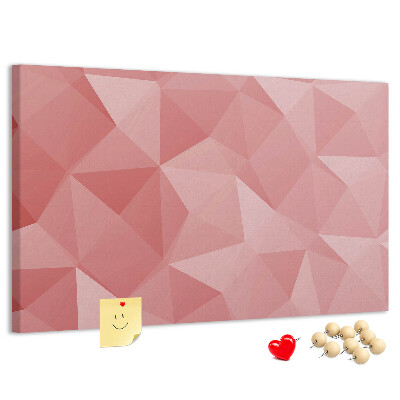 Bilder mit Korkrückwand mit geometrischen Mustern in Rosa- und Beigetönen