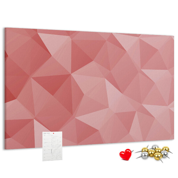 Bilder mit Korkrückwand mit geometrischen Mustern in Rosa- und Beigetönen