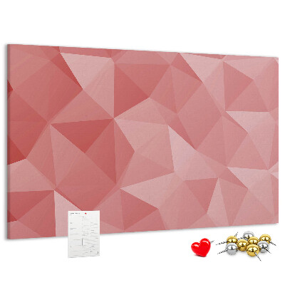 Bilder mit Korkrückwand mit geometrischen Mustern in Rosa- und Beigetönen