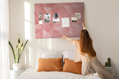 Bilder mit Korkrückwand mit geometrischen Mustern in Rosa- und Beigetönen