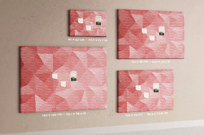 Bilder mit Korkrückwand mit geometrischen Mustern in Rosa- und Beigetönen