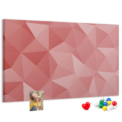 Bilder mit Korkrückwand mit geometrischen Mustern in Rosa- und Beigetönen