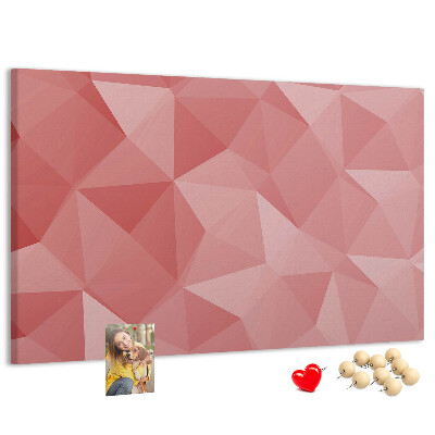 Bilder mit Korkrückwand mit geometrischen Mustern in Rosa- und Beigetönen