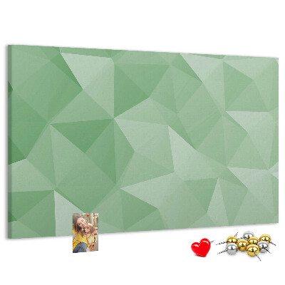 Korktafel mit abstraktem Muster in Grüntönen