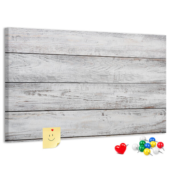 Bilder mit Korkrückwand rustikales Holz mit weißer Lackierung