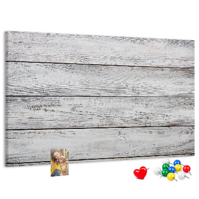 Bilder mit Korkrückwand rustikales Holz mit weißer Lackierung