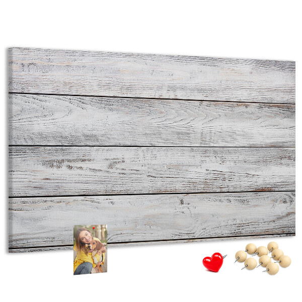Bilder mit Korkrückwand rustikales Holz mit weißer Lackierung