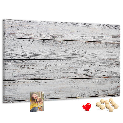 Bilder mit Korkrückwand rustikales Holz mit weißer Lackierung