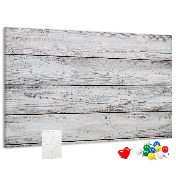 Bilder mit Korkrückwand rustikales Holz mit weißer Lackierung