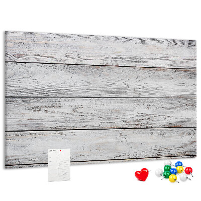 Bilder mit Korkrückwand rustikales Holz mit weißer Lackierung