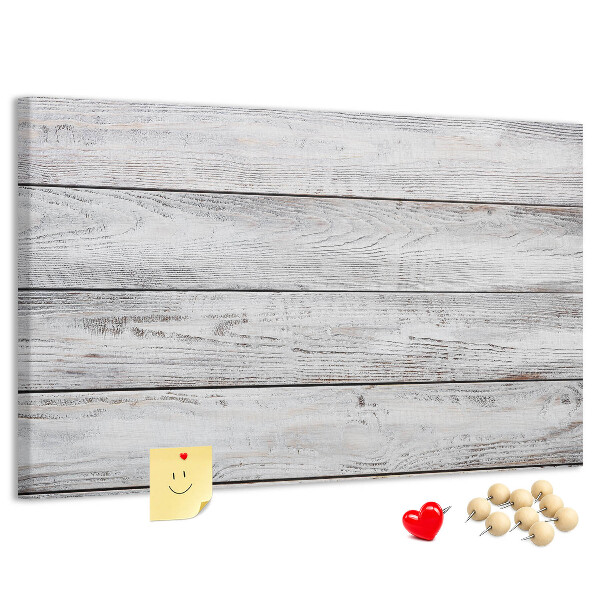 Bilder mit Korkrückwand rustikales Holz mit weißer Lackierung