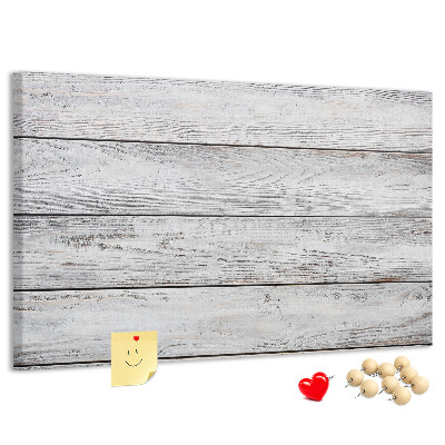 Bilder mit Korkrückwand rustikales Holz mit weißer Lackierung