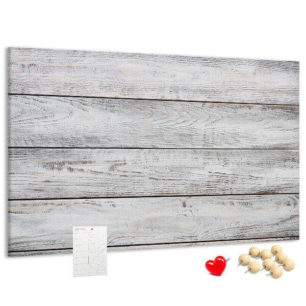 Bilder mit Korkrückwand rustikales Holz mit weißer Lackierung