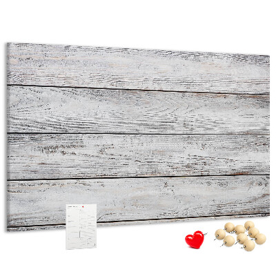 Bilder mit Korkrückwand rustikales Holz mit weißer Lackierung