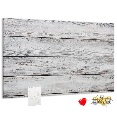 Bilder mit Korkrückwand rustikales Holz mit weißer Lackierung
