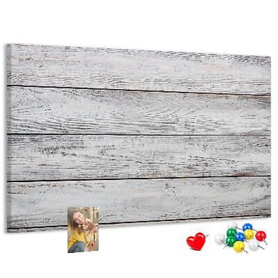 Bilder mit Korkrückwand rustikales Holz mit weißer Lackierung