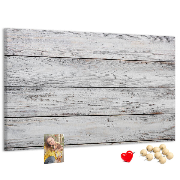 Bilder mit Korkrückwand rustikales Holz mit weißer Lackierung