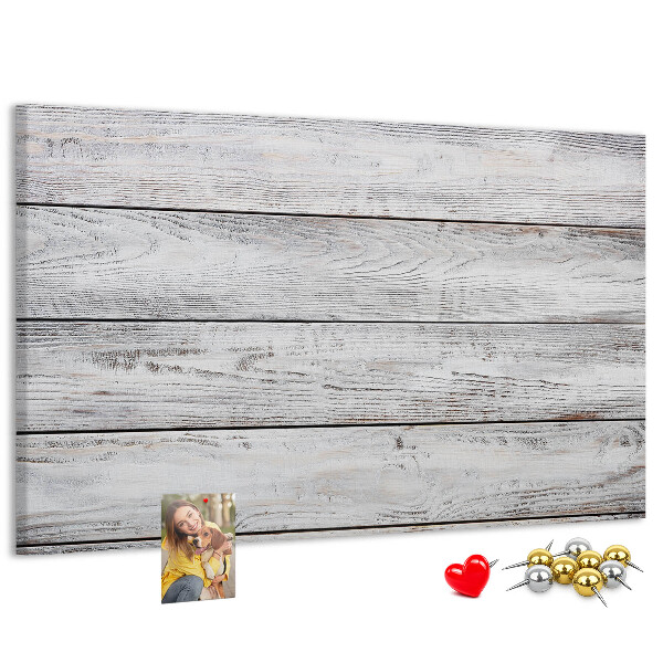 Bilder mit Korkrückwand rustikales Holz mit weißer Lackierung