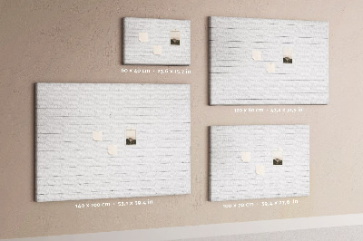 Korktafel in weißer Holzoptik