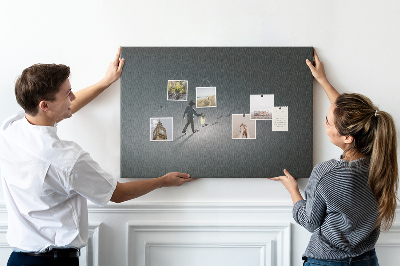 Wandbild mit Korkrückwand Motiv mit Lampenlicht auf einem dunklen Pfad