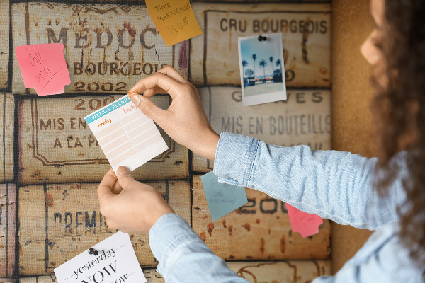 Korktafel in verschiedenen Ausführungen