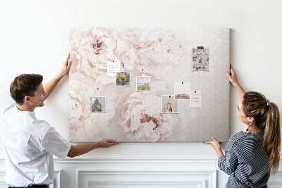 Bild mit Korkrückwand zarte weiße Pfingstrosen auf hellem Hintergrund