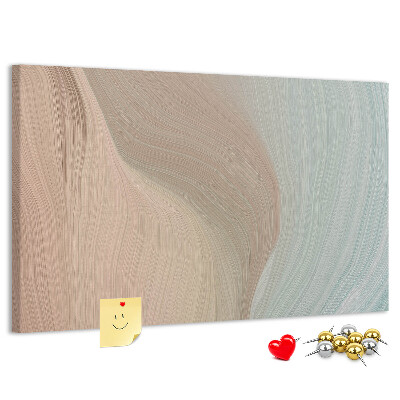 Bild mit Korkrückwand zarte Wellen in Pastelltönen