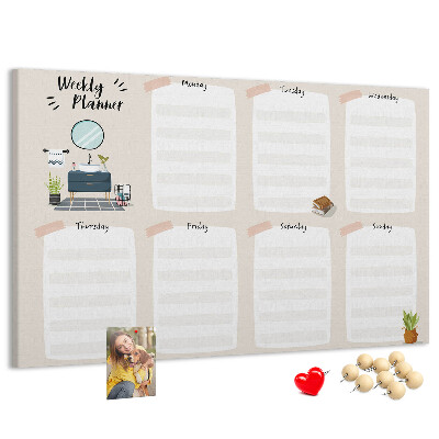 Kork-Wochenplaner im minimalistischen Design