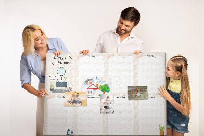 Kork-Wochenplaner im minimalistischen Design