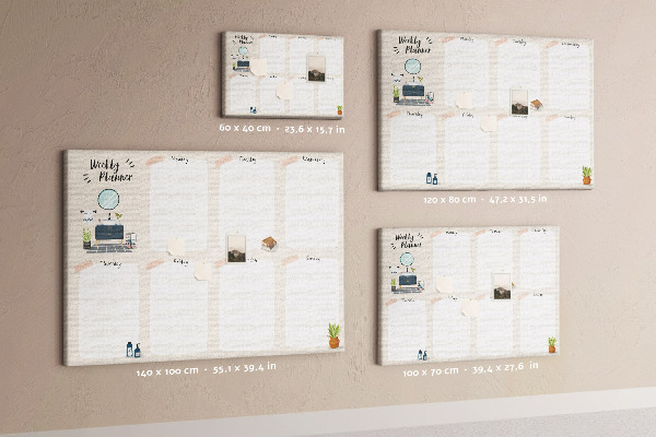 Kork-Wochenplaner im minimalistischen Design