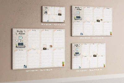 Kork-Wochenplaner im minimalistischen Design