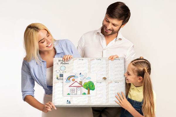 Kork-Wochenplaner im minimalistischen Design