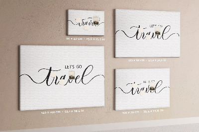 Bild mit Korkrückwand Reiseinspiration im eleganten Stil
