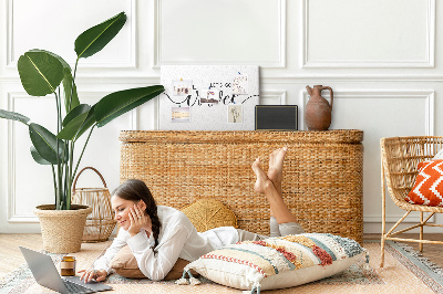 Bild mit Korkrückwand Reiseinspiration im eleganten Stil