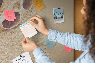 Bild mit Korkrückwand sommerliche Entspannung am Strand mit Sonnenbrille