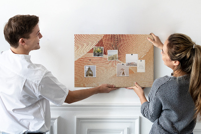 Korkbild Wellen in zarten Beigetönen