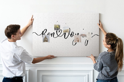 Korktafel eine elegante Inschrift zum Abschied von Reisenden