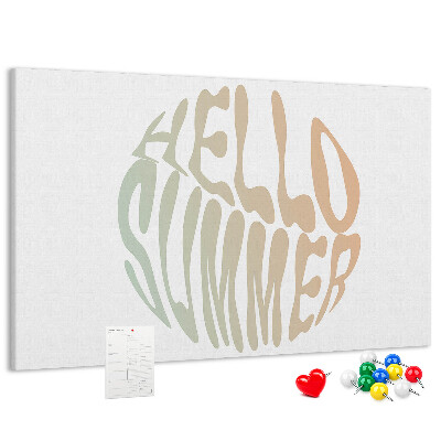 Bild mit Korkrückwand ein sommerliches Retro-Willkommen