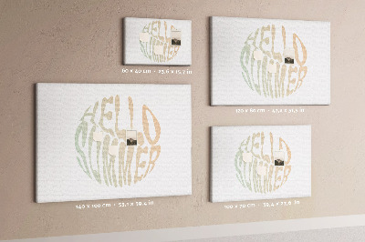 Bild mit Korkrückwand ein sommerliches Retro-Willkommen