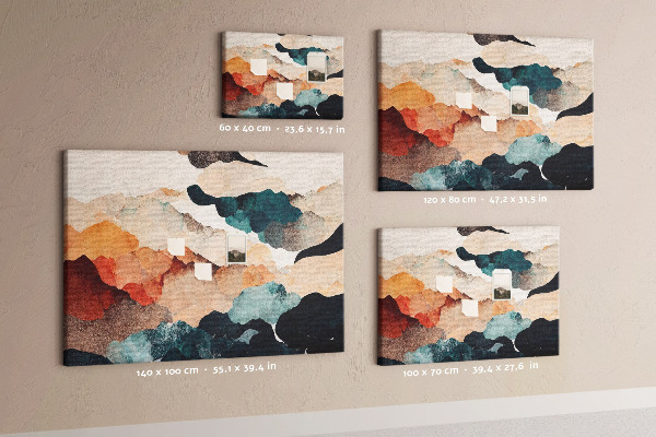 Korkbild abstrakte Wolken in gedeckten Farben