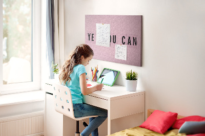 Kork-Pinnwand mit Motiv positives Denken und Motivation